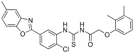 Acetamide, N-[[[2-chloro-5-(5-methyl-2-benzoxazolyl)phenyl]amino]thioxomethyl]-2-(2,3-dimethylphenoxy)- (9CI) CAS#: 593238-49-4