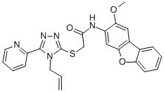 Acetamide, N-(2-methoxy-3-dibenzofuranyl)-2-[[4-(2-propenyl)-5-(2-pyridinyl)-4H-1,2,4-triazol-3-yl]thio]- (9CI) CAS#: 578745-65-0