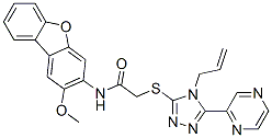 Acetamide, N-(2-methoxy-3-dibenzofuranyl)-2-[[4-(2-propenyl)-5-pyrazinyl-4H-1,2,4-triazol-3-yl]thio]- (9CI) CAS#: 578759-77-0