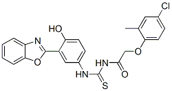 Acetamide, N-[[[3-(2-benzoxazolyl)-4-hydroxyphenyl]amino]thioxomethyl]-2-(4-chloro-2-methylphenoxy)- (9CI) CAS#: 593238-40-5