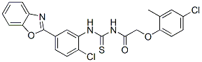 Acetamide, N-[[[5-(2-benzoxazolyl)-2-chlorophenyl]amino]thioxomethyl]-2-(4-chloro-2-methylphenoxy)- (9CI) CAS#: 593238-43-8