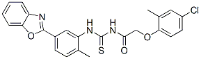 Acetamide, N-[[[5-(2-benzoxazolyl)-2-methylphenyl]amino]thioxomethyl]-2-(4-chloro-2-methylphenoxy)- (9CI) CAS#: 593238-39-2