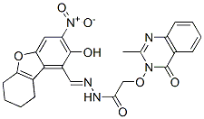 Acetic acid, [(2-methyl-4-oxo-3(4H)-quinazolinyl)oxy]-, [(6,7,8,9-tetrahydro-2-hydroxy-3-nitro-1-dibenzofuranyl)methylene]hydrazide (9CI) CAS#: 579443-40-6