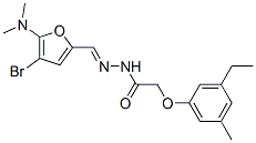 Acetic  acid,  (3-ethyl-5-methylphenoxy)-,  [[4-bromo-5-(dimethylamino)-2-furanyl]methylene]hydrazide  (9CI) CAS#: 470706-46-8