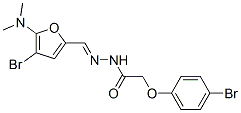 Acetic  acid,  (4-bromophenoxy)-,  [[4-bromo-5-(dimethylamino)-2-furanyl]methylene]hydrazide  (9CI) CAS#: 471264-78-5