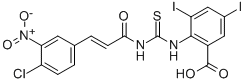 BENZOIC ACID, 2-[[[[3-(4-CHLORO-3-NITROPHENYL)-1-OXO-2-PROPENYL]AMINO]THIOXOMETHYL]AMINO]-3,5-DIIODO CAS#: 532419-94-6