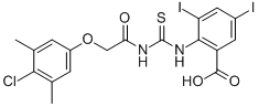 BENZOIC ACID, 2-[[[[(4-CHLORO-3,5-DIMETHYLPHENOXY)ACETYL]AMINO]THIOXOMETHYL]AMINO]-3,5-DIIODO CAS#: 532954-14-6