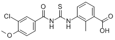 BENZOIC ACID, 3-[[[(3-CHLORO-4-METHOXYBENZOYL)AMINO]THIOXOMETHYL]AMINO]-2-METHYL CAS#: 434305-71-2