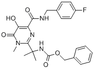 BENZYL [1-[4-[[(4-FLUOROBENZYL)AMINO]CARBONYL]-5-HYDROXY-1-METHYL-6-OXO-1,6-DIHYDROPYRIMIDIN-2-YL]-1-METHYLETHYL]CARBAMATE CAS#: 518048-02-7