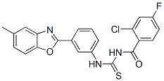 Benzamide, 2-chloro-4-fluoro-N-[[[3-(5-methyl-2-benzoxazolyl)phenyl]amino]thioxomethyl]- (9CI) CAS#: 593238-51-8