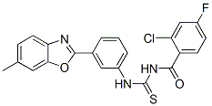 Benzamide, 2-chloro-4-fluoro-N-[[[3-(6-methyl-2-benzoxazolyl)phenyl]amino]thioxomethyl]- (9CI) CAS#: 593238-50-7