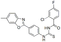 Benzamide, 2-chloro-4-fluoro-N-[[[4-(6-methyl-2-benzoxazolyl)phenyl]amino]thioxomethyl]- (9CI) CAS#: 593238-85-8