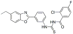 Benzamide, 2-chloro-N-[[[3-(5-ethyl-2-benzoxazolyl)phenyl]amino]thioxomethyl]-4-fluoro- (9CI) CAS#: 593238-52-9