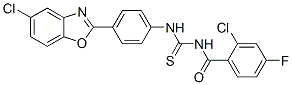 Benzamide, 2-chloro-N-[[[4-(5-chloro-2-benzoxazolyl)phenyl]amino]thioxomethyl]-4-fluoro- (9CI) CAS#: 593238-84-7