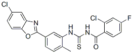 Benzamide, 2-chloro-N-[[[5-(5-chloro-2-benzoxazolyl)-2-methylphenyl]amino]thioxomethyl]-4-fluoro- (9CI) CAS#: 593238-54-1
