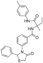Benzamide, N-[1-methyl-1-[[(4-methylphenyl)amino]carbonyl]propyl]-3-(4-oxo-2-phenyl-3-thiazolidinyl)- (9CI) CAS#: 484647-11-2