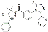 Benzamide, N-[1,1-dimethyl-2-[(2-methylphenyl)amino]-2-oxoethyl]-3-(4-oxo-2-phenyl-3-thiazolidinyl)- (9CI) CAS#: 489434-30-2