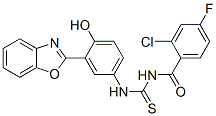 Benzamide, N-[[[3-(2-benzoxazolyl)-4-hydroxyphenyl]amino]thioxomethyl]-2-chloro-4-fluoro- (9CI) CAS#: 593238-53-0