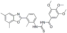 Benzamide, N-[[[3-(5,7-dimethyl-2-benzoxazolyl)-2-methylphenyl]amino]thioxomethyl]-3,4,5-trimethoxy- (9CI) CAS#: 593238-60-9