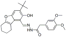 Benzeneacetic acid, 3,4-dimethoxy-, [[3-(1,1-dimethylethyl)-6,7,8,9-tetrahydro-2-hydroxy-1-dibenzofuranyl]methylene]hydrazide (9CI) CAS#: 577985-11-6