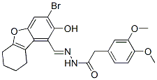 Benzeneacetic acid, 3,4-dimethoxy-, [(3-bromo-6,7,8,9-tetrahydro-2-hydroxy-1-dibenzofuranyl)methylene]hydrazide (9CI) CAS#: 578756-36-2