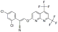 Benzeneacetonitrile, alpha-[[[5,7-bis(trifluoromethyl)-1,8-naphthyridin-2-yl]oxy]methylene]-2,4-dichloro- (9CI) CAS#: 400087-56-1