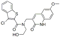 Benzo[b]thiophene-2-carboxamide, 3-chloro-N-[(1,2-dihydro-6-methoxy-2-oxo-3-quinolinyl)methyl]-N-(2-hydroxyethyl)- (9CI) CAS#: 579457-24-2
