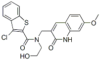 Benzo[b]thiophene-2-carboxamide, 3-chloro-N-[(1,2-dihydro-7-methoxy-2-oxo-3-quinolinyl)methyl]-N-(2-hydroxyethyl)- (9CI) CAS#: 579456-22-7