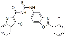 Benzo[b]thiophene-2-carboxamide, 3-chloro-N-[[[2-(2-chlorophenyl)-5-benzoxazolyl]amino]thioxomethyl]- (9CI) CAS#: 586391-96-0