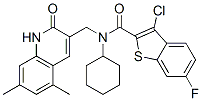 Benzo[b]thiophene-2-carboxamide, 3-chloro-N-cyclohexyl-N-[(1,2-dihydro-5,7-dimethyl-2-oxo-3-quinolinyl)methyl]-6-fluoro- (9CI) CAS#: 579453-90-0
