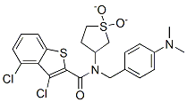 Benzo[b]thiophene-2-carboxamide, 3,4-dichloro-N-[[4-(dimethylamino)phenyl]methyl]-N-(tetrahydro-1,1-dioxido-3-thienyl)- (9CI) CAS#: 587009-60-7