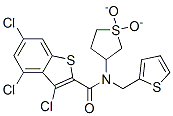 Benzo[b]thiophene-2-carboxamide, 3,4,6-trichloro-N-(tetrahydro-1,1-dioxido-3-thienyl)-N-(2-thienylmethyl)- (9CI) CAS#: 586986-26-7