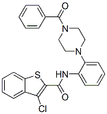 Benzo[b]thiophene-2-carboxamide, N-[2-(4-benzoyl-1-piperazinyl)phenyl]-3-chloro- (9CI) CAS#: 587009-28-7