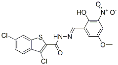 Benzo[b]thiophene-2-carboxylic acid, 3,6-dichloro-, [(2-hydroxy-5-methoxy-3-nitrophenyl)methylene]hydrazide (9CI) CAS#: 585560-50-5