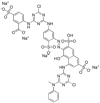 Benzoic acid, 2-[[4-chloro-6-[[3-[[8-[[4-chloro-6-(methylphenylamino)-1,3,5-triazin-2-yl]amino]-1-hydroxy-3,6-disulfo-2-naphthalenyl]azo]-4-sulfophenyl]amino]-1,3,5-triazin-2-yl]amino]-5-sulfo-, tetrasodium salt CAS#: 52246-55-6