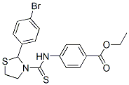 Benzoic acid, 4-[[[2-(4-bromophenyl)-3-thiazolidinyl]thioxomethyl]amino]-, ethyl ester (9CI) CAS#: 581781-19-3