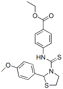 Benzoic acid, 4-[[[2-(4-methoxyphenyl)-3-thiazolidinyl]thioxomethyl]amino]-, ethyl ester (9CI) CAS#: 581781-18-2