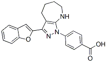 Benzoic acid, 4-[3-(2-benzofuranyl)-5,6,7,8-tetrahydropyrazolo[3,4-b]azepin-1(4H)-yl]- (9CI) CAS#: 583021-12-9