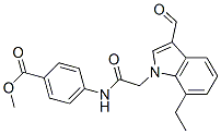 Benzoic acid, 4-[[(7-ethyl-3-formyl-1H-indol-1-yl)acetyl]amino]-, methyl ester (9CI) CAS#: 593236-66-9