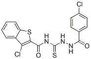 Benzoic acid, 4-chloro-, 2-[[[(3-chlorobenzo[b]thien-2-yl)carbonyl]amino]thioxomethyl]hydrazide (9CI) CAS#: 593239-99-7