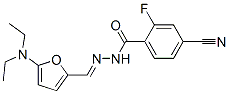 Benzoic  acid,  4-cyano-2-fluoro-,  [[5-(diethylamino)-2-furanyl]methylene]hydrazide  (9CI) CAS#: 469900-72-9