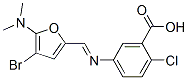 Benzoic  acid,  5-[[[4-bromo-5-(dimethylamino)-2-furanyl]methylene]amino]-2-chloro- CAS#: 470719-34-7