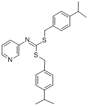 Bis((4-(1-methylethyl)phenyl)methyl)-3-pyridinylcarbonimidodithioate CAS#: 51308-75-9