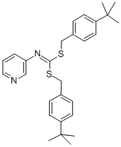 Bis((4-(1,1-dimethylethyl)phenyl)methyl)-3-pyridinylcarbonimidodithioate CAS#: 51308-76-0