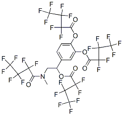 Bis(heptafluorobutyric acid)(-)-4-[2-[N-(heptafluorobutyryl)-N-methylamino]-1-[(heptafluorobutyryl)oxy]ethyl]-1,2-phenylene ester CAS#: 55282-79-6