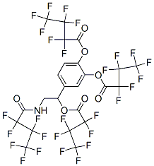Bis(heptafluorobutyric acid)4-[2-[(heptafluorobutyryl)amino]-1-[(heptafluorobutyryl)oxy]ethyl]-1,2-phenylene ester CAS#: 55256-00-3