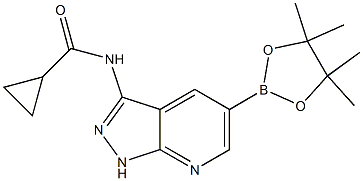 CYCLOPROPANECARBOXAMIDE, N-[5-(4,4,5,5-TETRAMETHYL-1,3,2-DIOXABOROLAN-2-YL)-1H-PYRAZOLO[3,4-B]PYRIDIN-3-YL]- CAS#: 405224-26-2