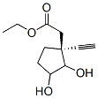 Cyclopentaneacetic acid, 1-ethynyl-2,3-dihydroxy-, ethyl ester, (1S)- (9CI) CAS#: 545363-19-7