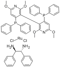 DICHLORO[(R)-(+)-2,2',6,6'-TETRAMETHOXY-4,4'-BIS(DIPHENYLPHOSPHINO)-3,3'-BIPYRIDINE][(1R,2R)-(+)-1,2-DIPHENYLETHYLENEDIAMINE]RUTHENIUM (II), MIN. 95 CAS#: 478308-91-7