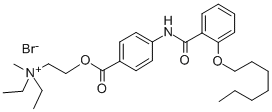 Diethyl(2-(4-(2-heptyloxybenzamido)benzoyloxy)ethyl)methylammonium bro mide CAS#: 49557-33-7
